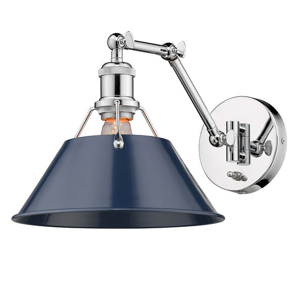 Orwell Chrome and Navy Blue One-Light Wall Sconce, image 5
